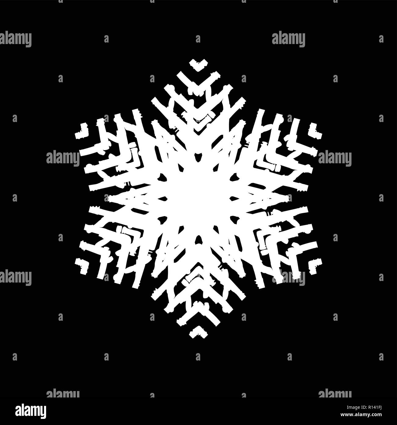 Grunge Isolated Snowflake Stock Vector Image & Art - Alamy