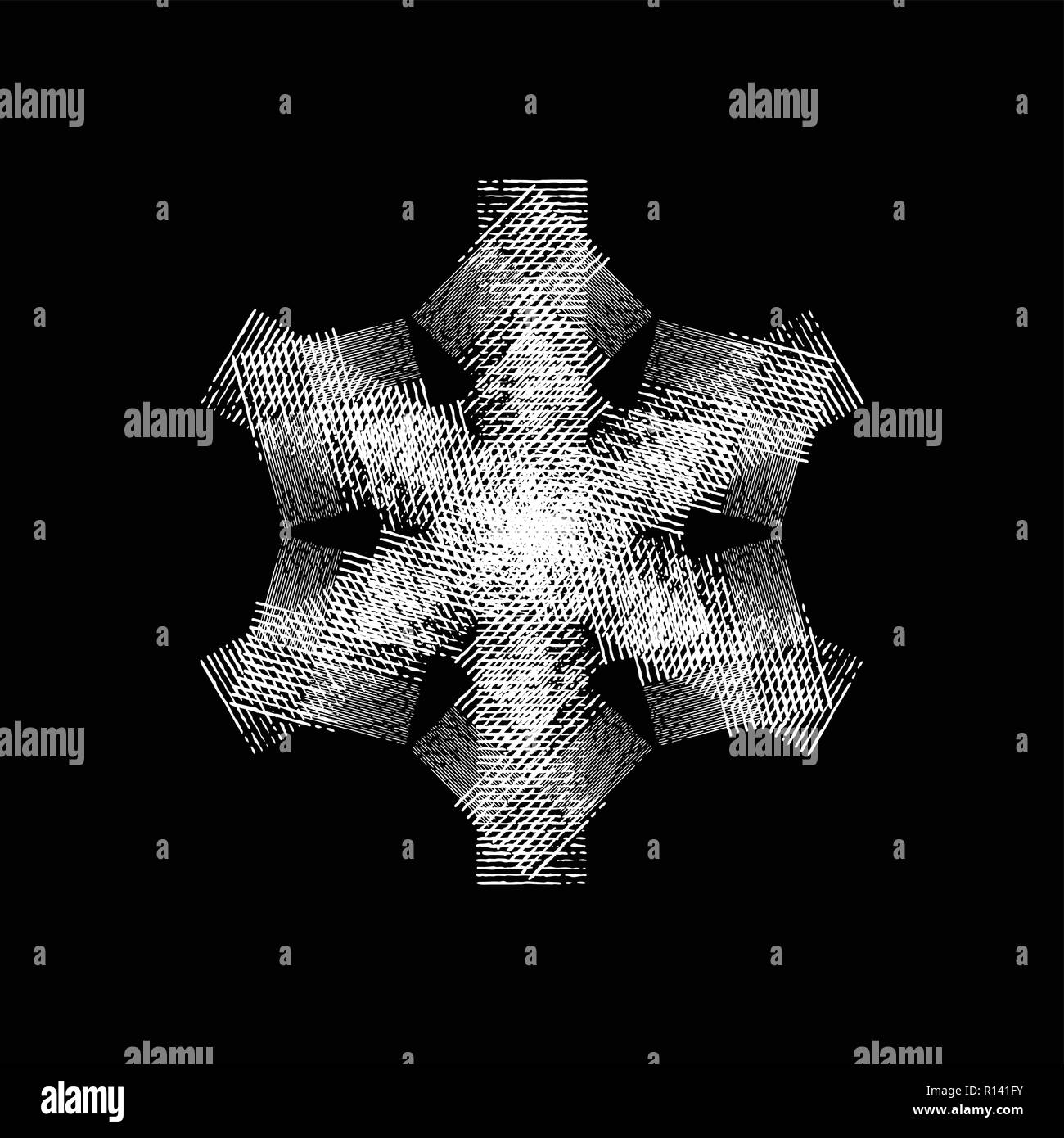 Grunge Isolated Snowflake Stock Vector Image & Art - Alamy