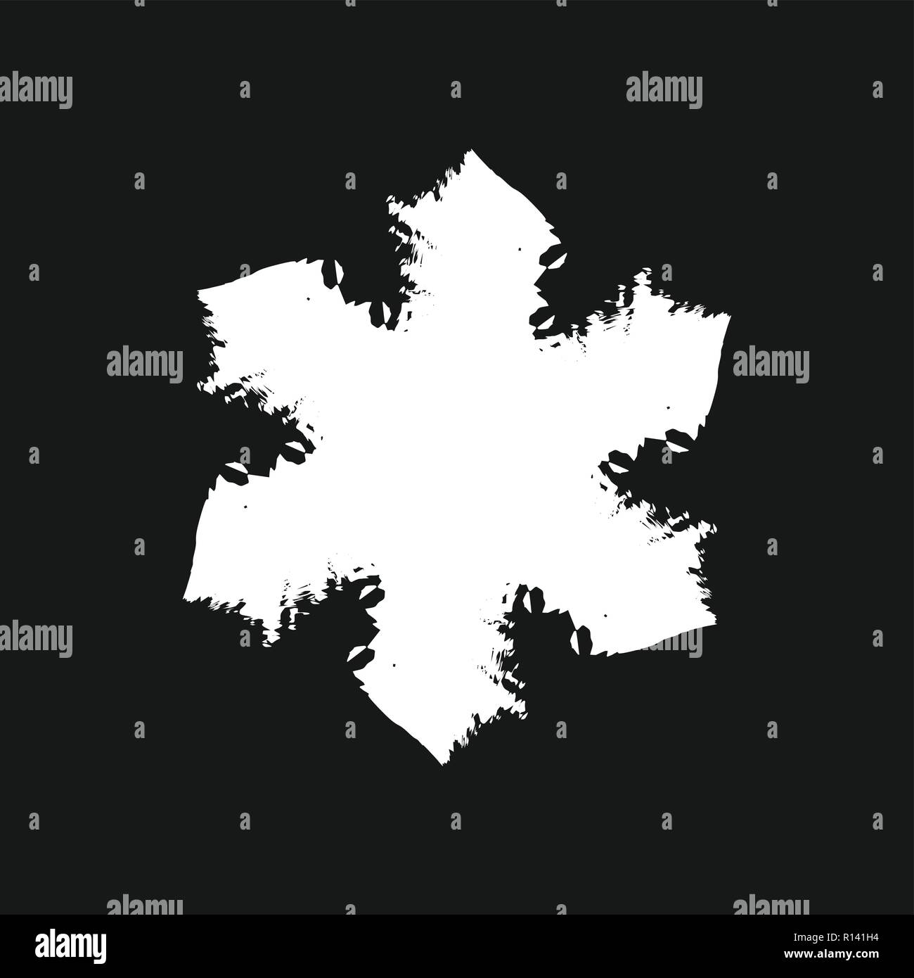 Grunge Isolated Snowflake Stock Vector Image & Art - Alamy