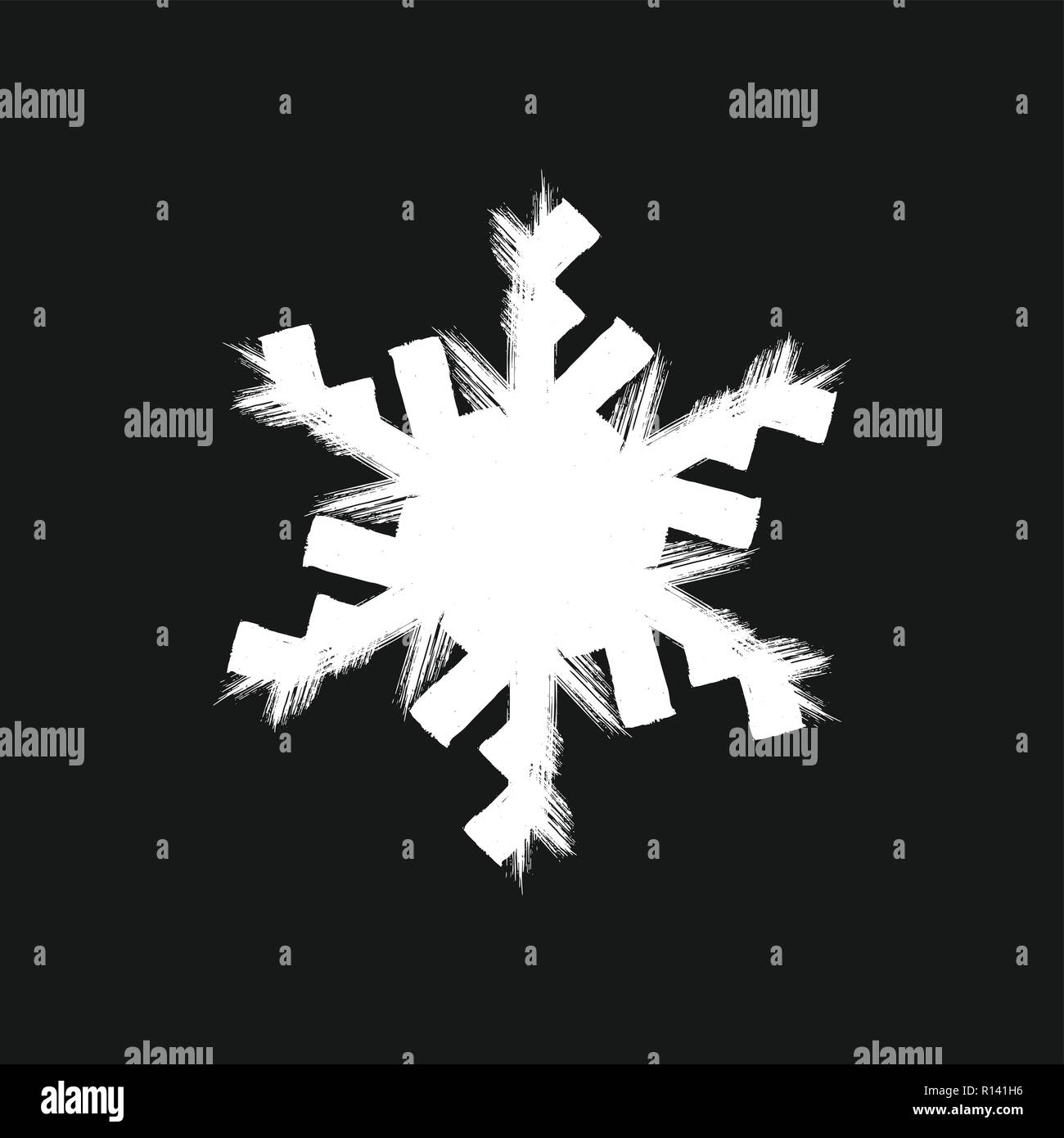 Grunge Isolated Snowflake Stock Vector Image & Art - Alamy