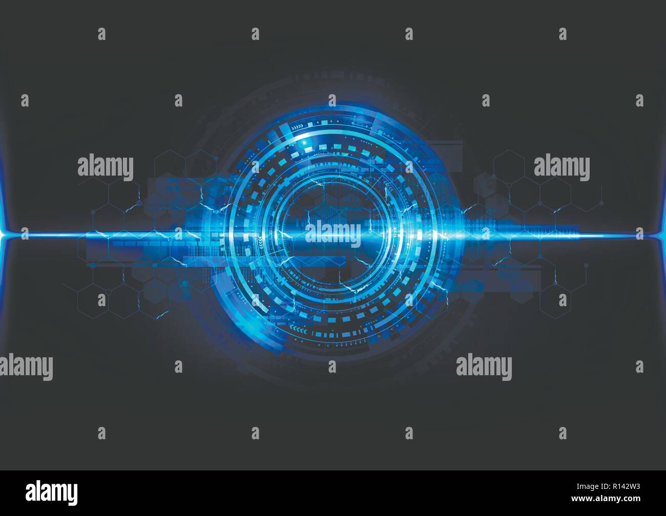 Abstract digital technology operational system modern blueprint cyber ...