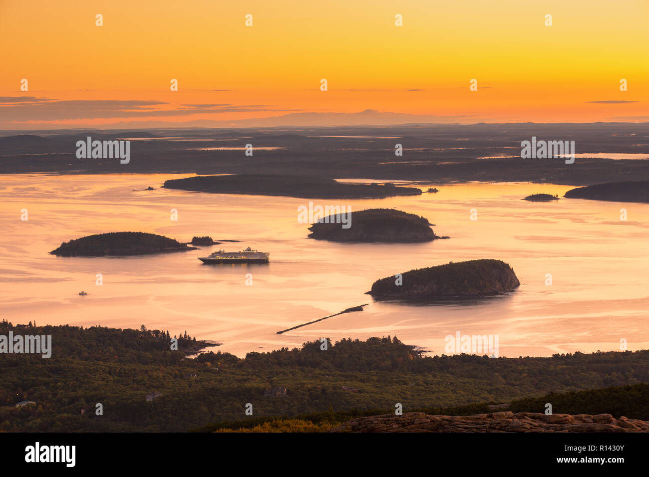 Dawn in Acadia National Park Stock Photo