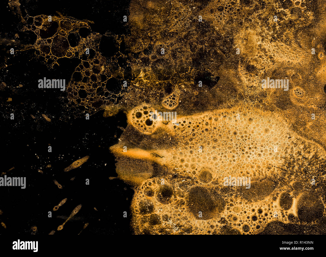 Abstract grunge cellular background against black Stock Photo