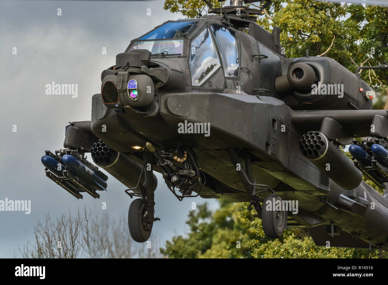 Military Apache Helicopter Stock Photo