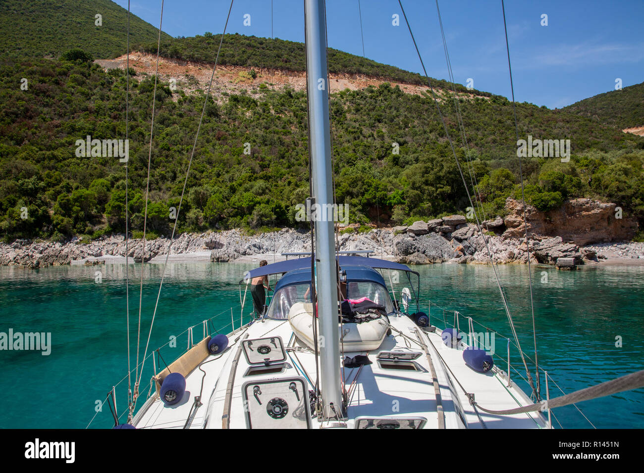 Sail around Kyparissi Stock Photo