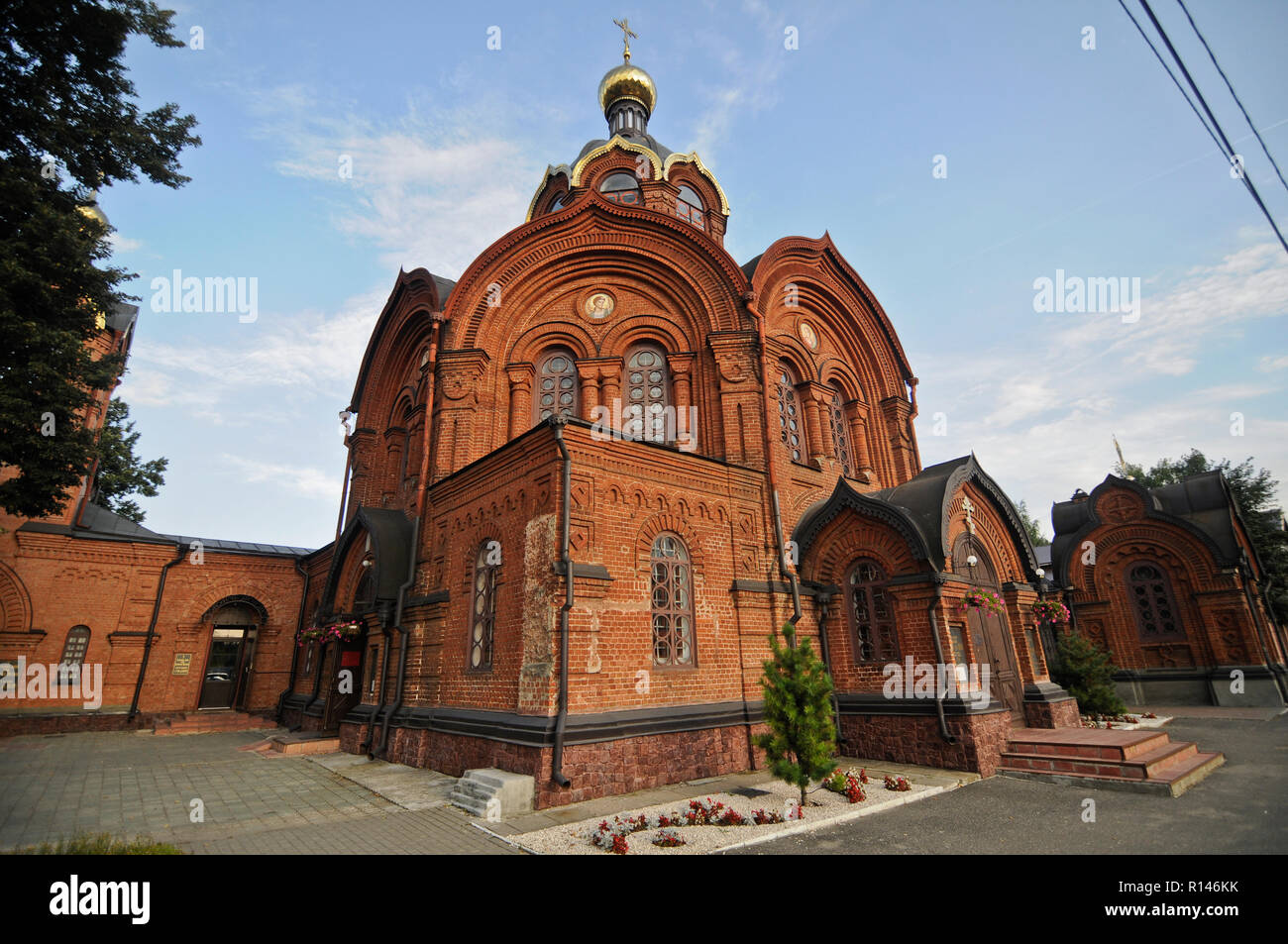 Brick architecture church, Vladimir, Russia Stock Photo