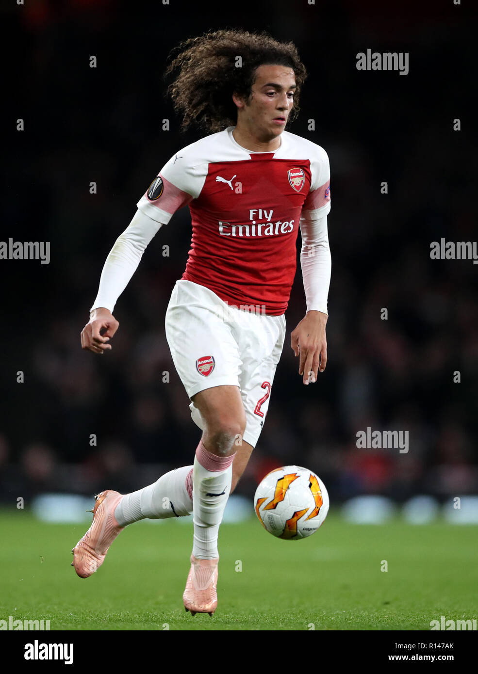 Arsenal's Matteo Guendouzi during the UEFA Europa League, Group E match at the Emirates Stadium, London. PRESS ASSOCIATION Photo. Picture date: Thursday November 8, 2018. See PA story SOCCER Arsenal. Photo credit should read: Nick Potts/PA Wire Stock Photo