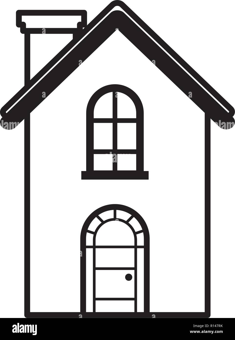 house home on white background vector illustration Stock Vector Image ...