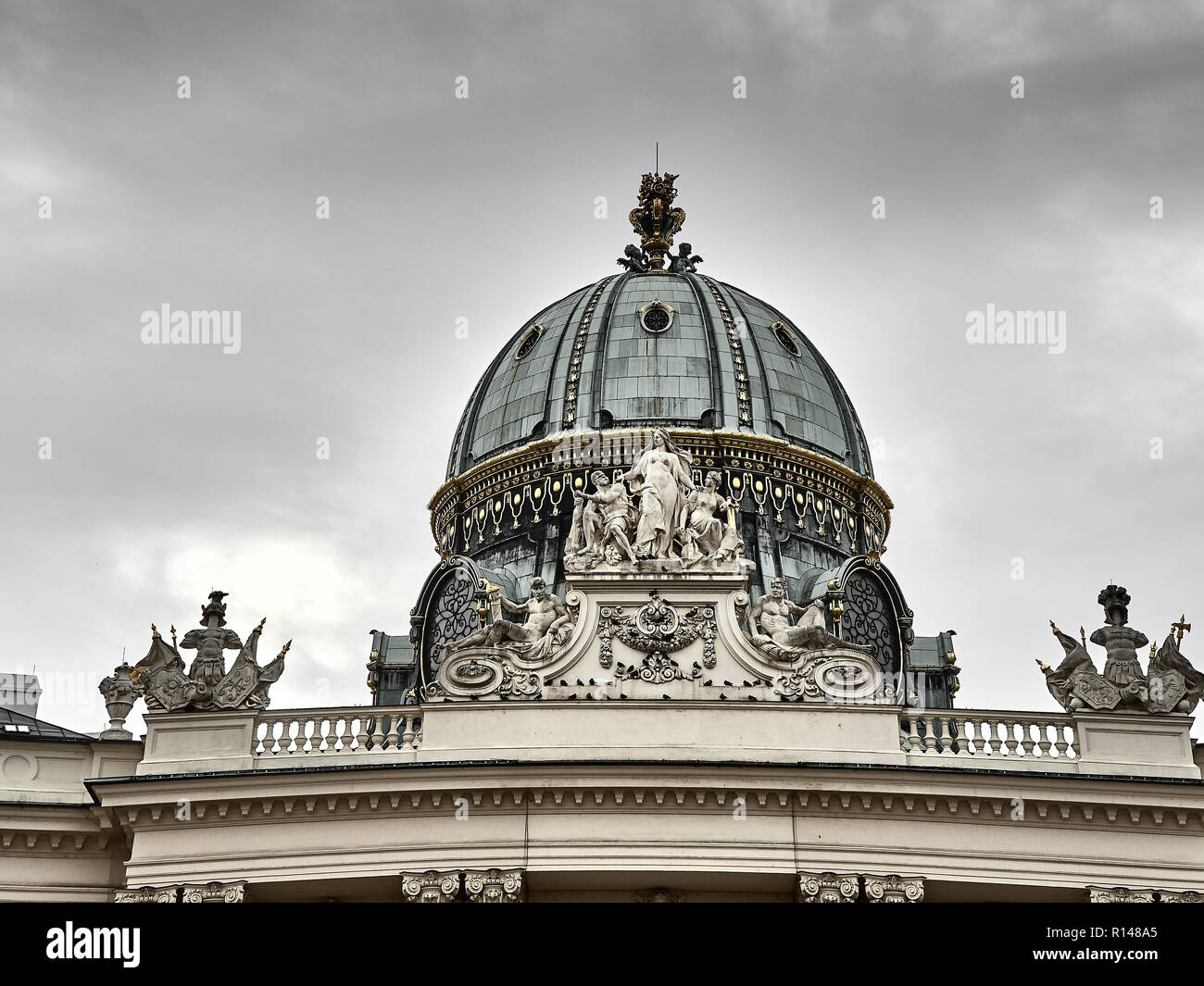 Shot of some details of the beautiful Hofburg palace in Vienna city center Stock Photo