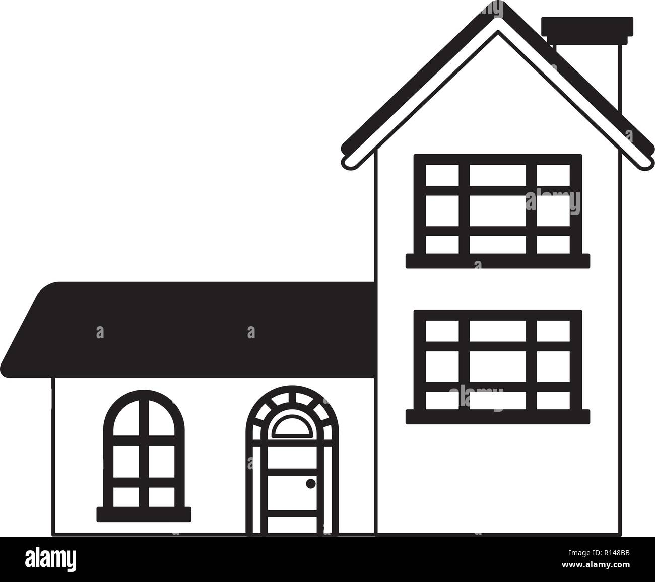 house home on white background vector illustration Stock Vector Image ...