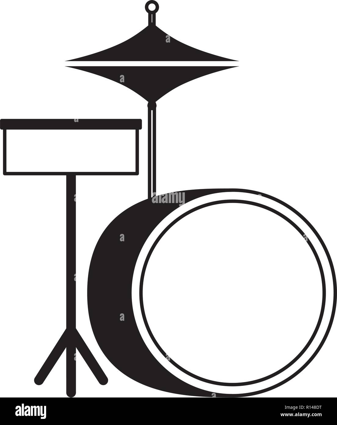 orchestra instrument drums on white background vector illustration ...