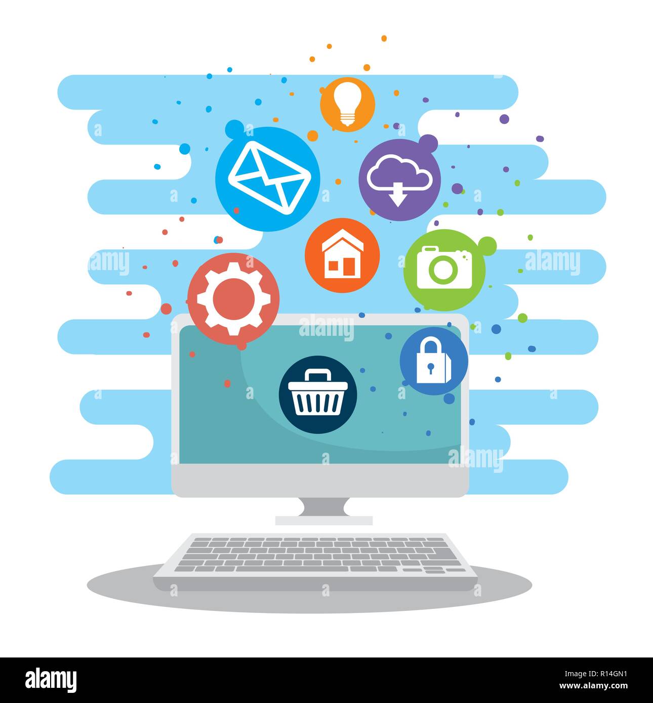 Apps camera laptop Stock Vector Images - Alamy