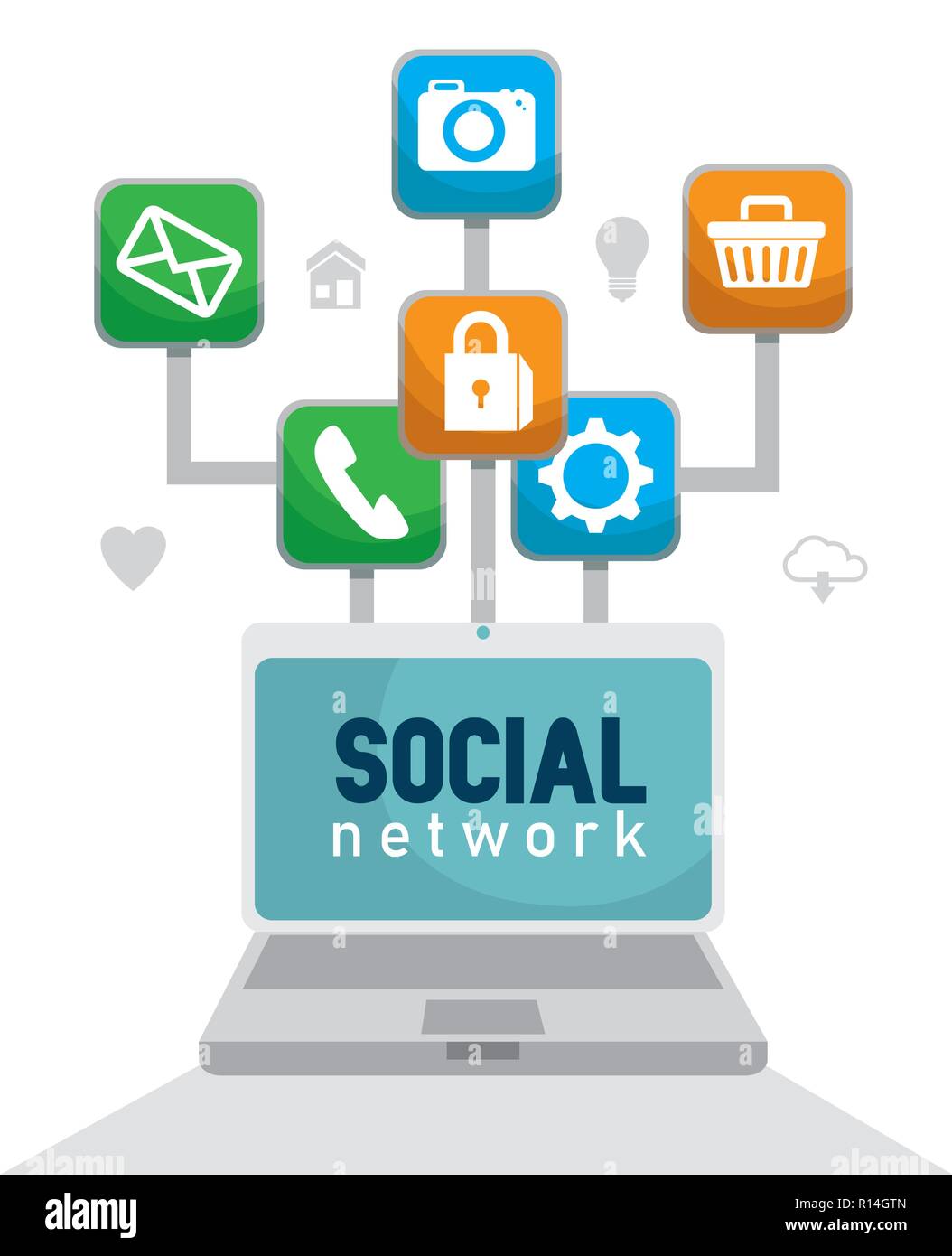 laptop technology and digital apps information Stock Vector Image & Art ...