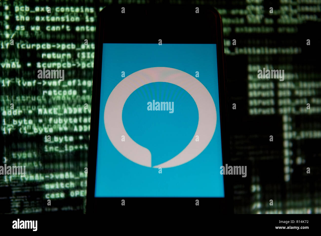 amazon echo dot with company logo
