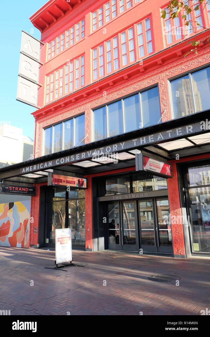 The Strand Theater of the American Conservatory Theater (A.C.T.) company on Market Street in San Francisco, California, USA. Stock Photo