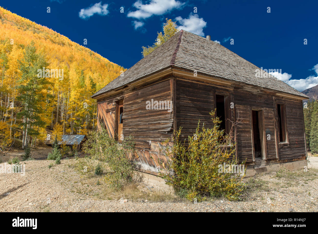 September 19, 2018. Silverton, Colorado, USA Historic deserted cabin
