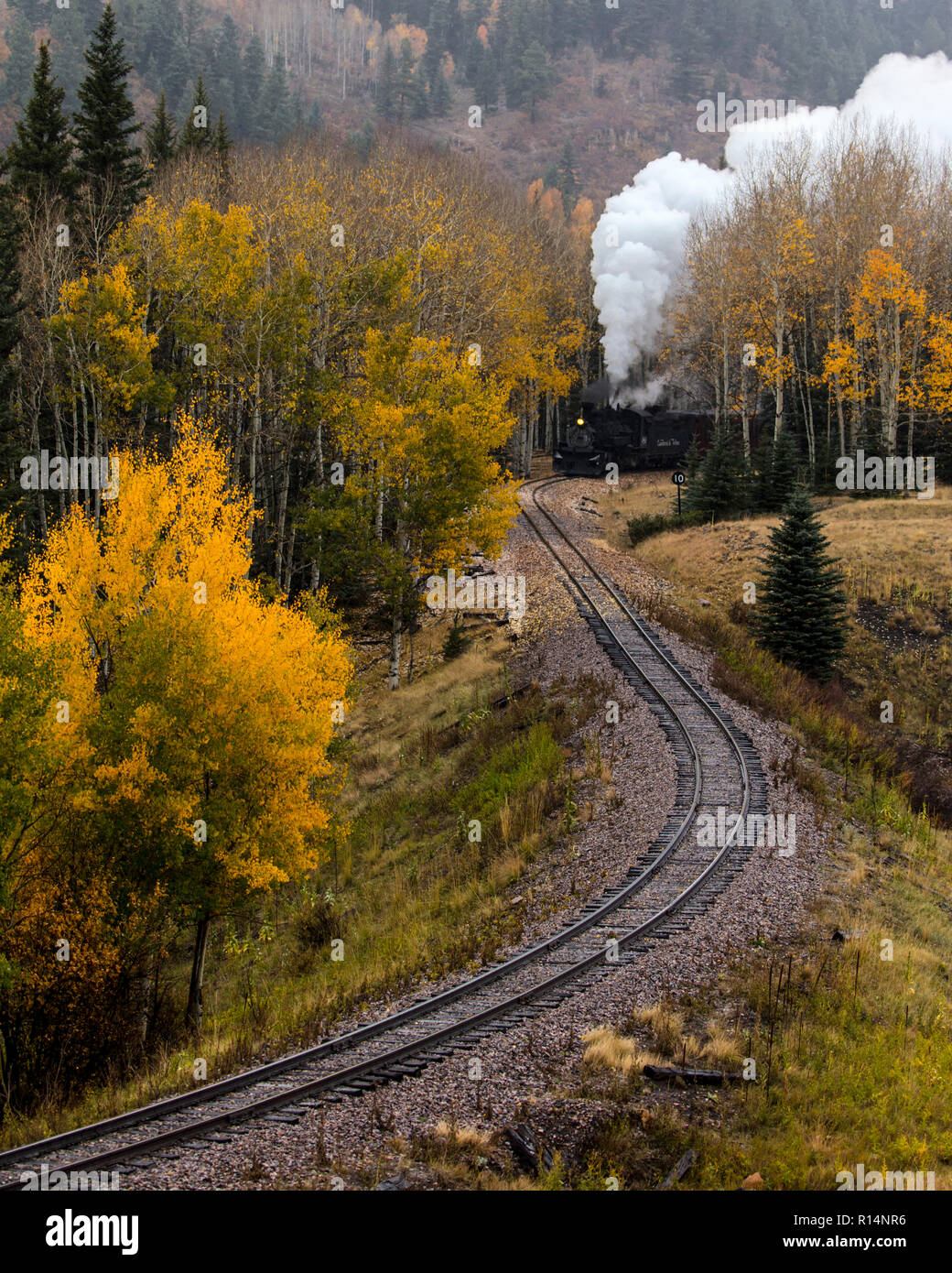 OCTOBER 9, 2018 New Mexico, USA Cumbres & Toltec Scenic Steam Train