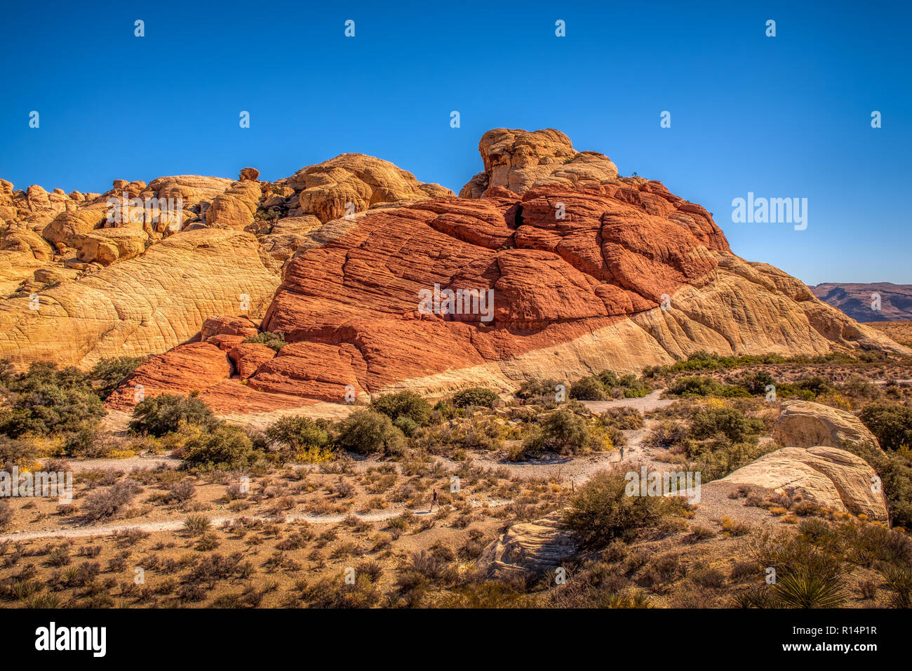 Early Morning at Red Rock Canyon, Nevada USA. Stock Photo