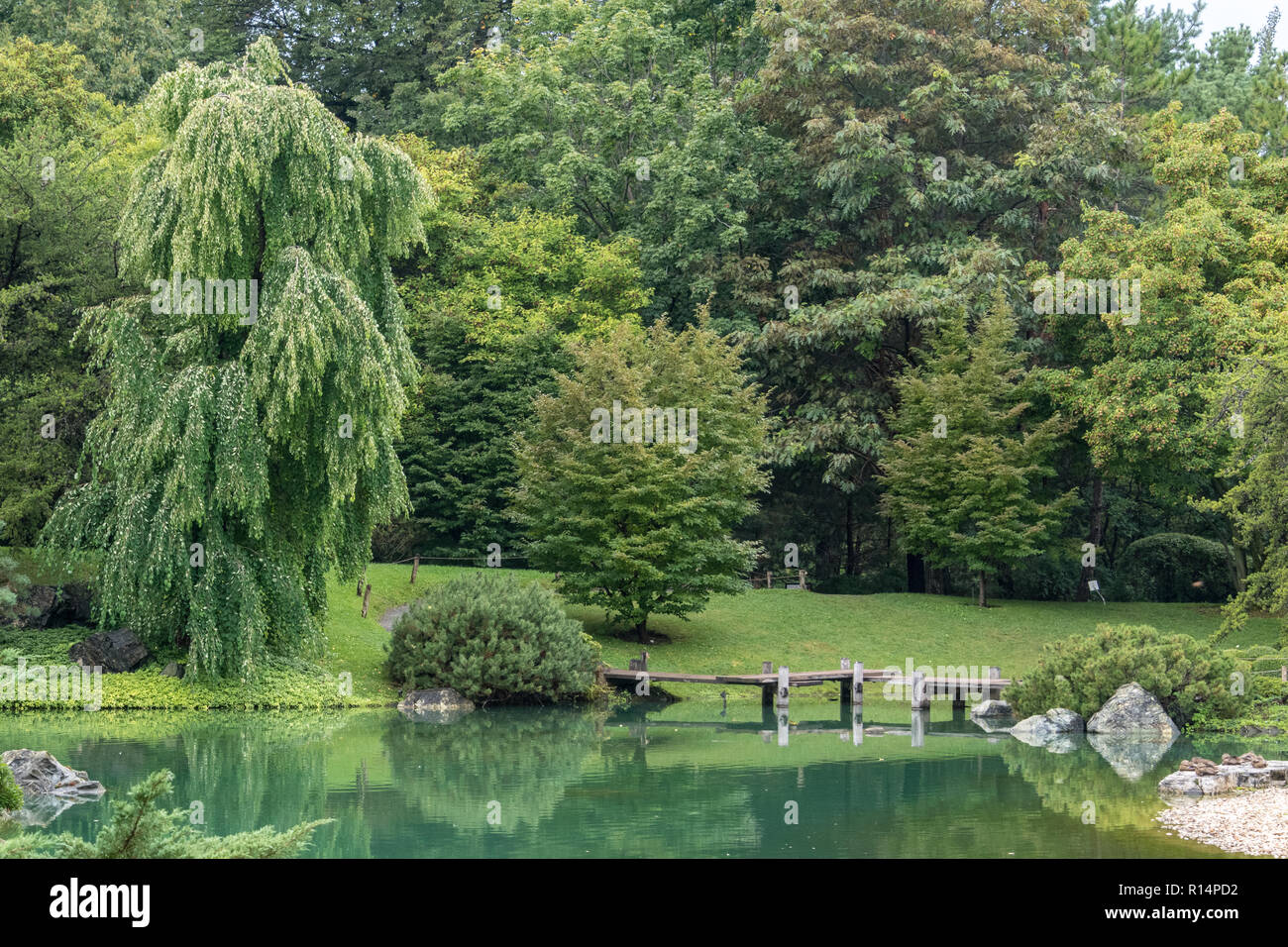 Japanese Garden, Montreal Botanical Gardens, Canada Stock Photo Alamy