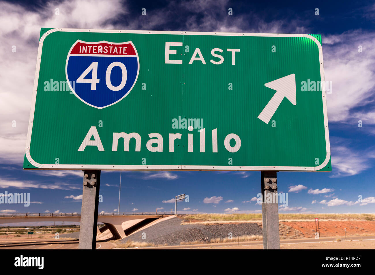 OCTOER 10, 2018 Amarillo Texas, USA Interstate 40 to Amarillo Texas