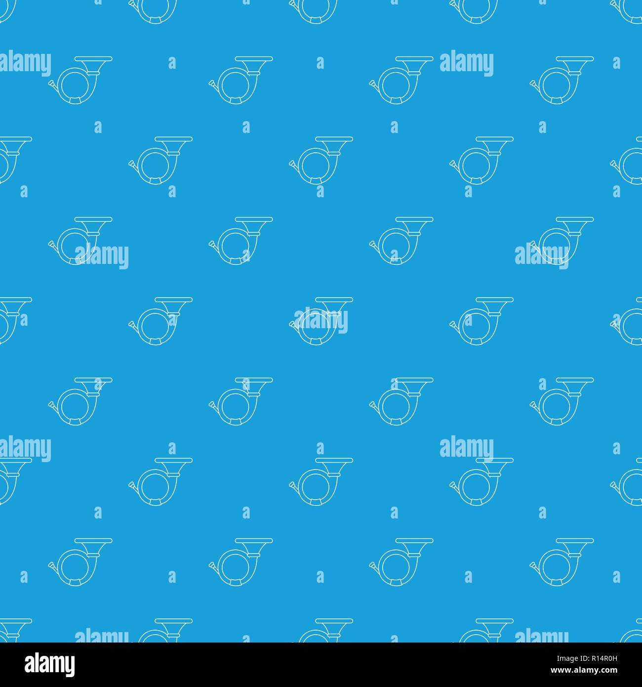 Cornet pattern vector seamless blue Stock Vector