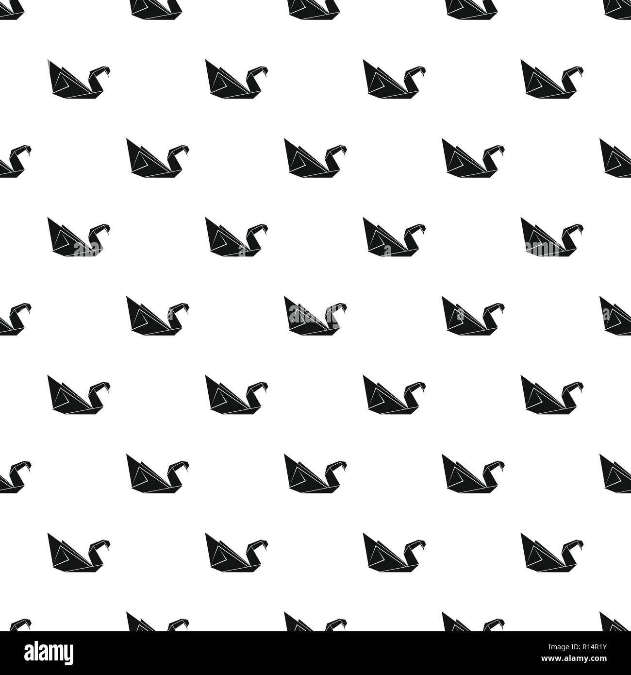 Origami swan pattern vector seamless Stock Vector Image & Art - Alamy
