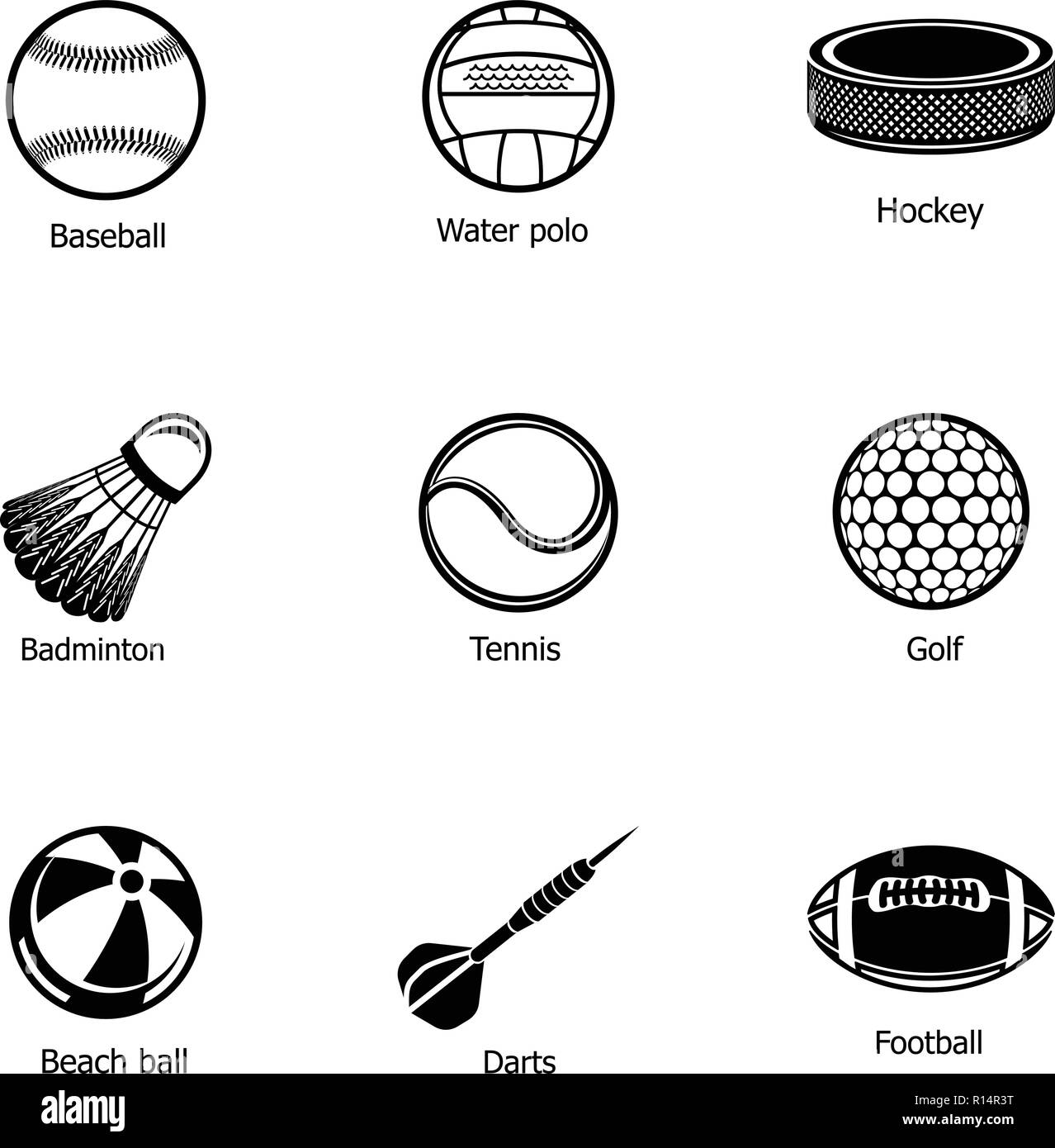 Hand play icons set, simple style Stock Vector Image & Art - Alamy