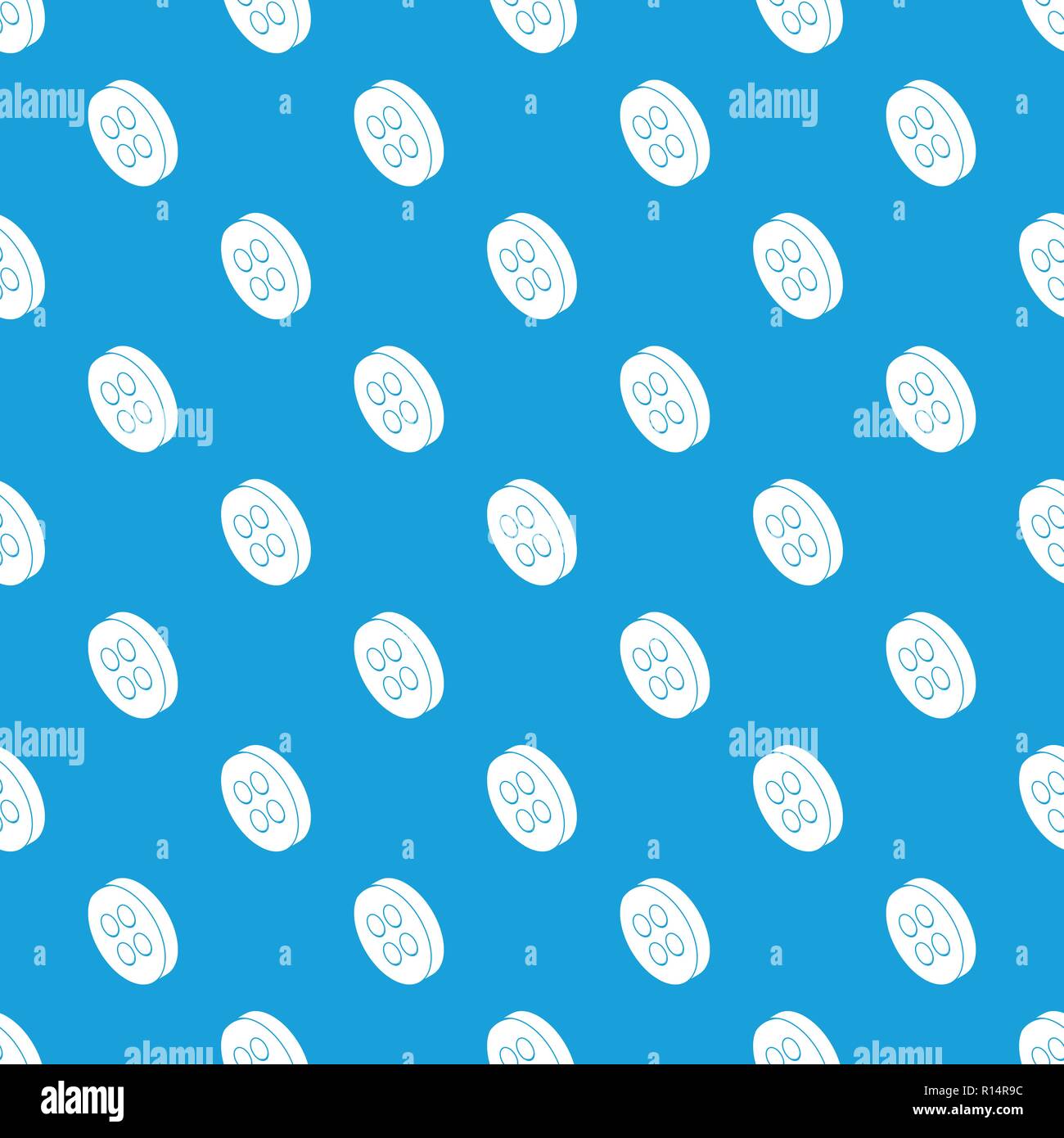 Classic clothes button pattern vector seamless blue Stock Vector Image ...