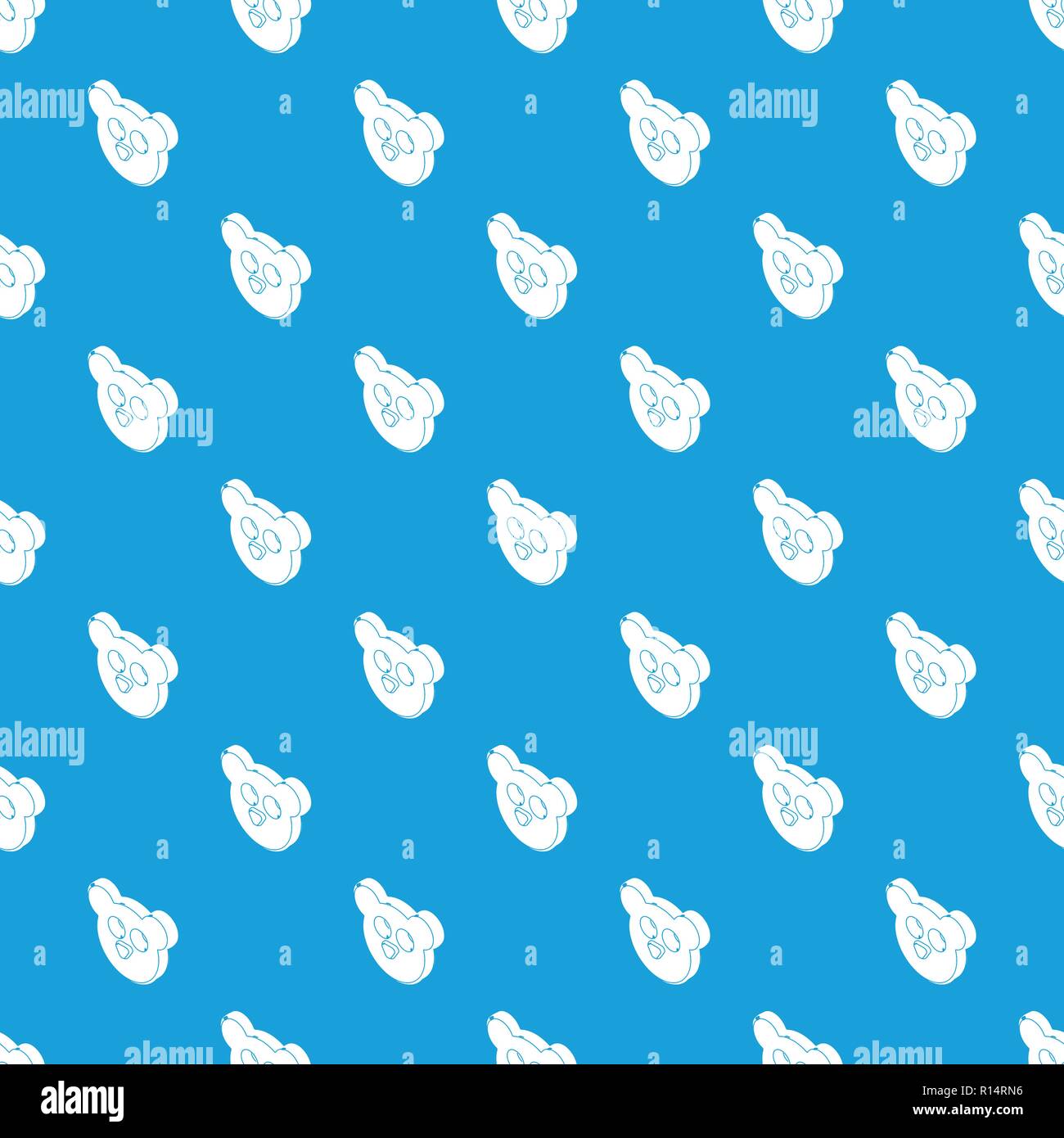 Mouse form button clothes pattern vector seamless blue Stock Vector
