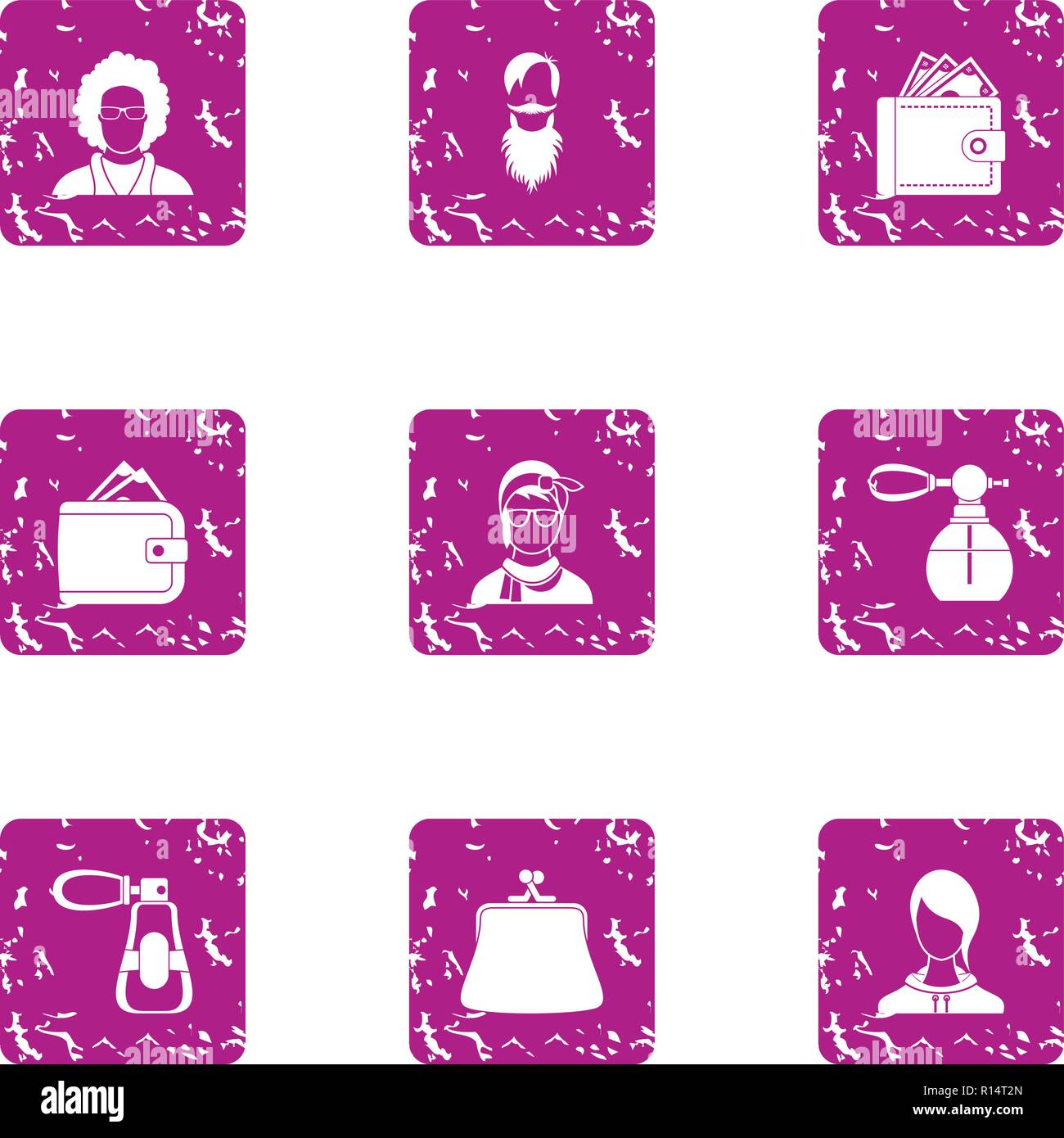 Bouquet icons set, grunge style Stock Vector Image & Art - Alamy