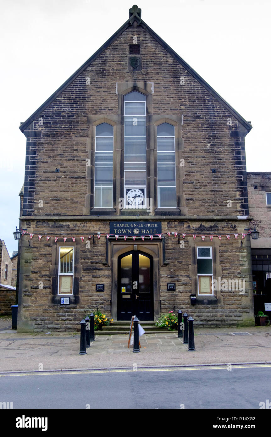 Chapel-en-le-frith in Derbyshire England UK Town Hall Stock Photo