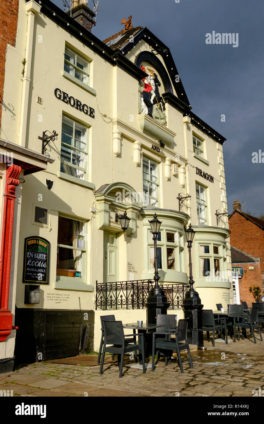 Ashbourne, a small town in the Derbyshire Dales, England UK The George ...