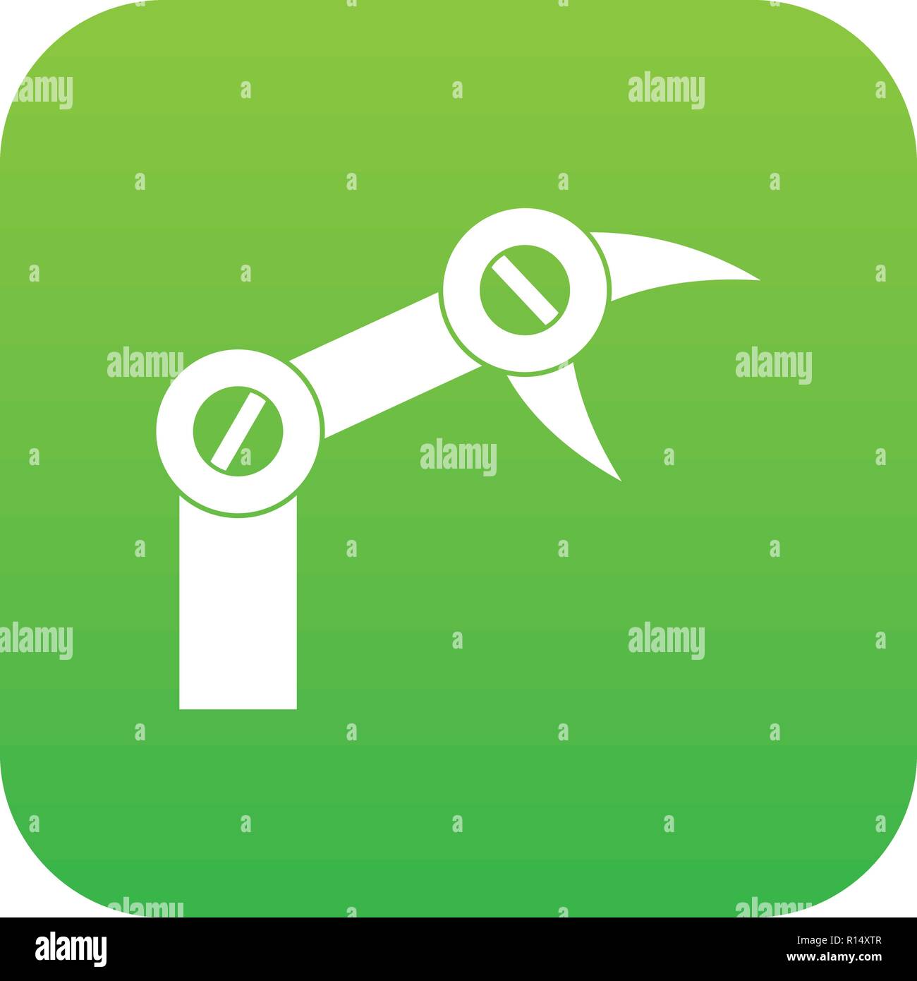 Industry robot icon digital green Stock Vector Image & Art - Alamy