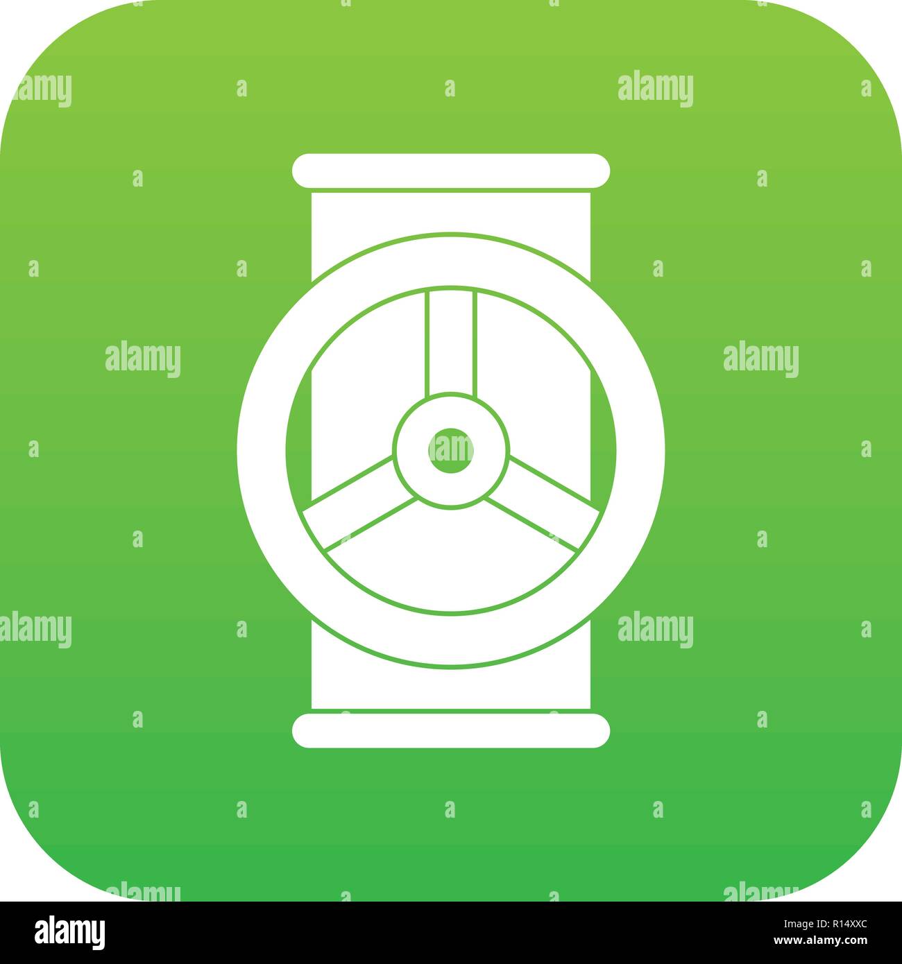 Valve icon digital green Stock Vector