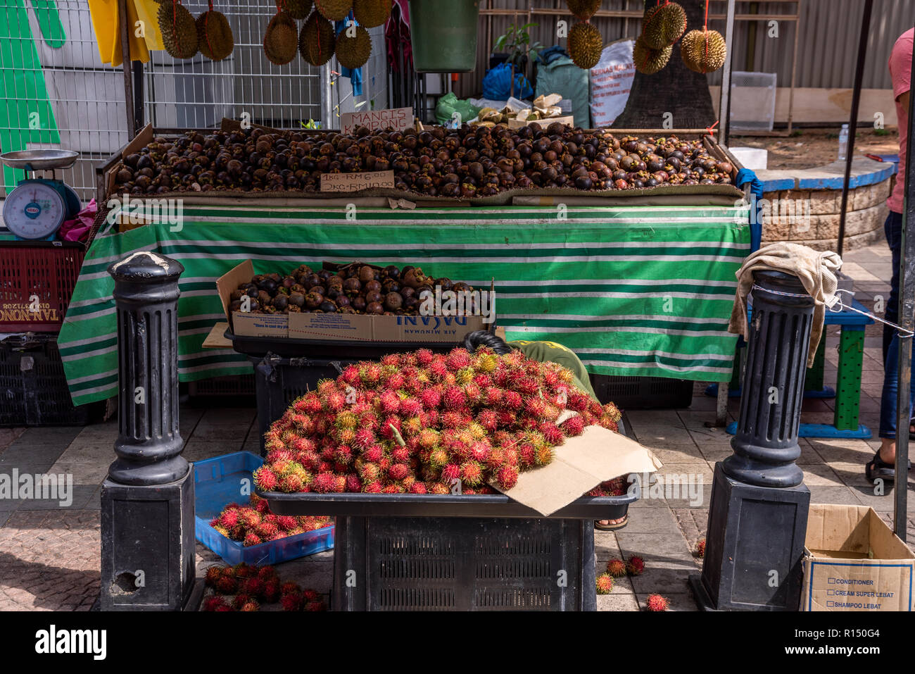 KUALA LUMPUR, MALAYSIA JULY 22 Fruit stall selling local fruits on a