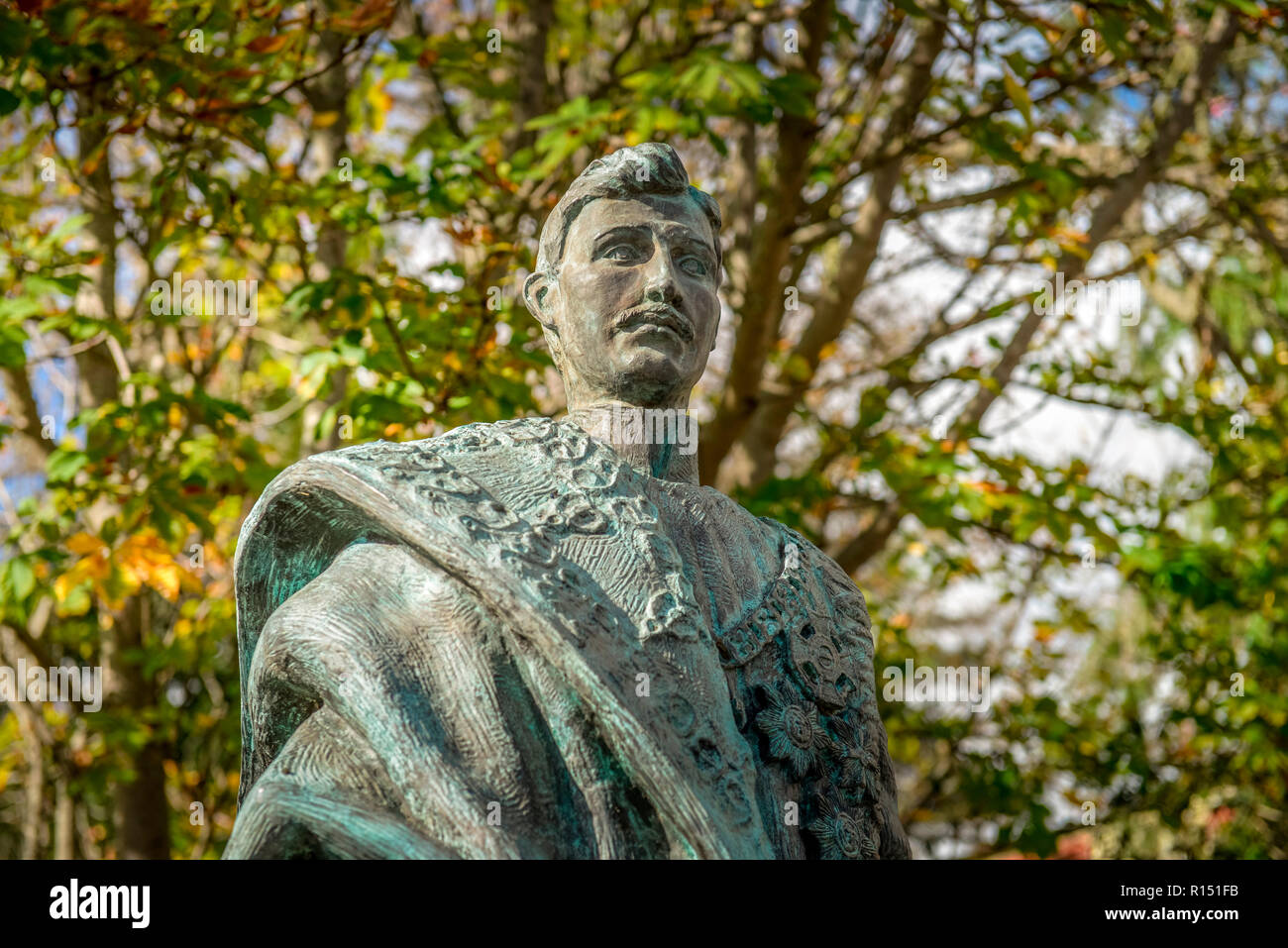 Statue, Kaiser Karl I., Monte, Funchal, Madeira, Portugal Stock Photo