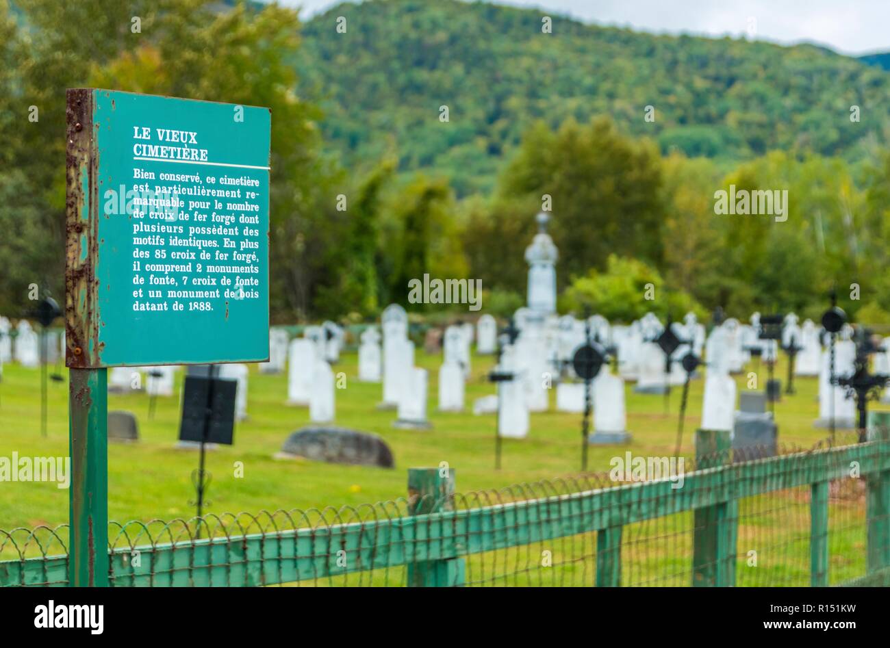 The Old Cemetery in Saguenay, Quebec, Canada Stock Photo Alamy