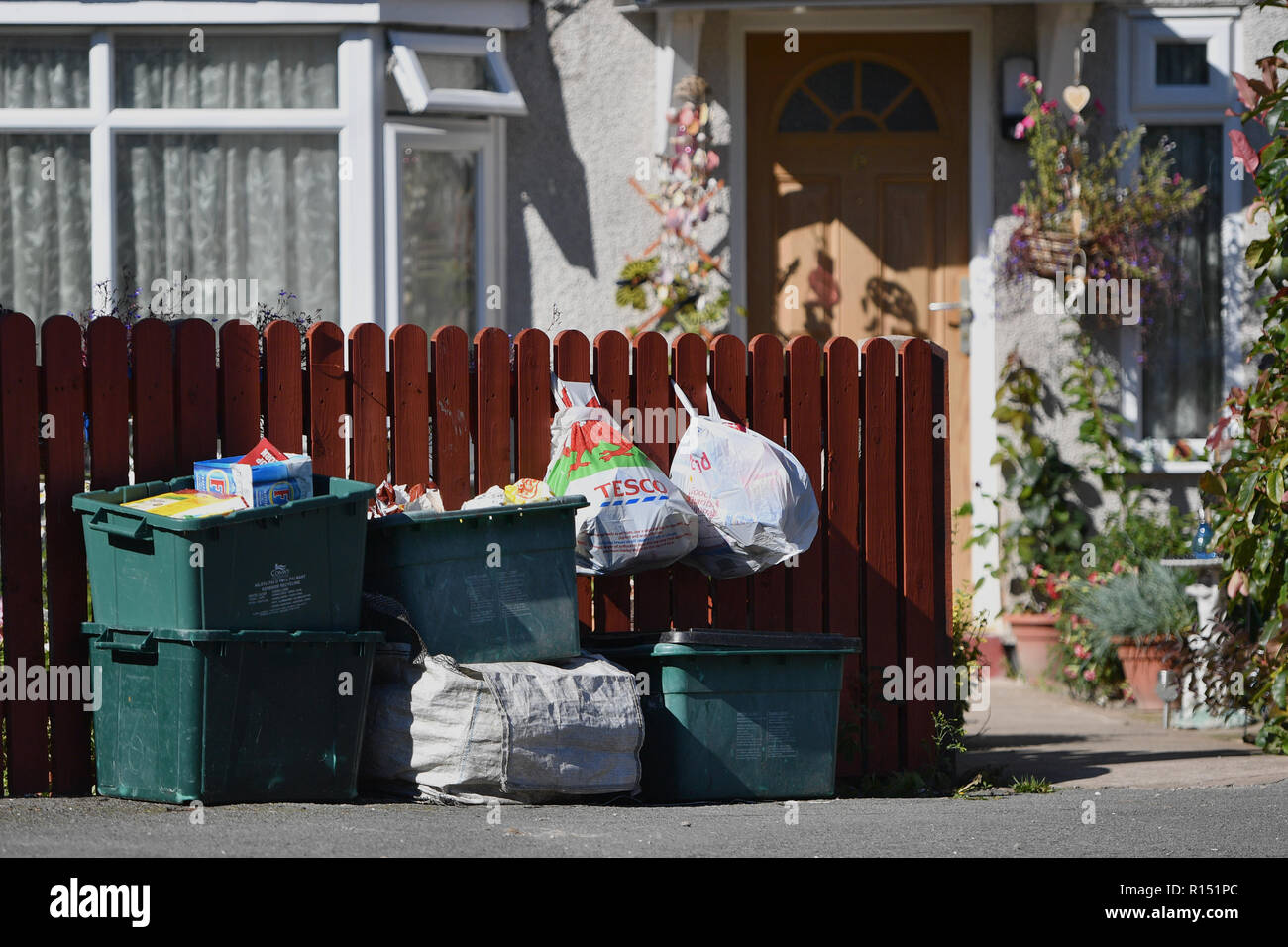 Waste Bags Black Wheelie Bin High Resolution Stock Photography and