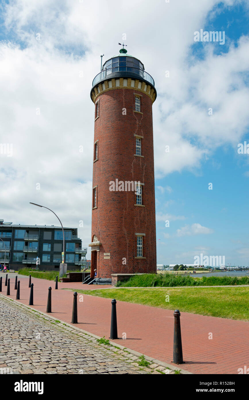 Lighthouse Hamburg, Alte Liebe, Cuxhaven, Lower Saxony, Germany Stock Photo