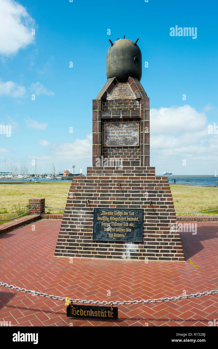 Memorial, Alte Liebe, Cuxhaven, Lower Saxony, Germany Stock Photo