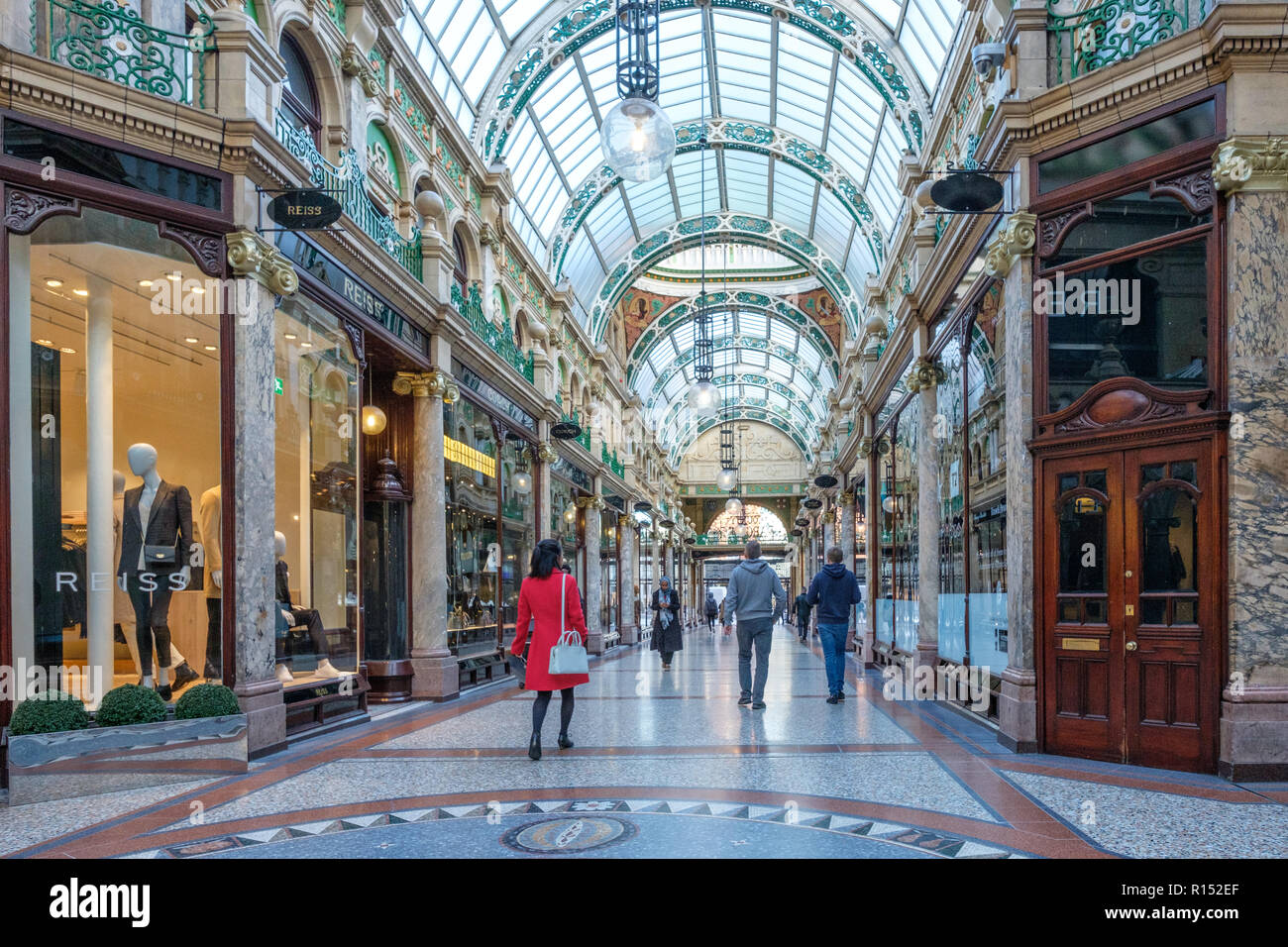 Leeds Victorian and Edwardian Shopping Arcades in the city center of ...