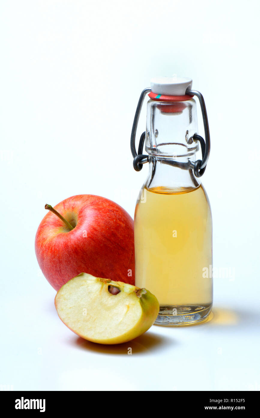 apple and cider vinegar Stock Photo