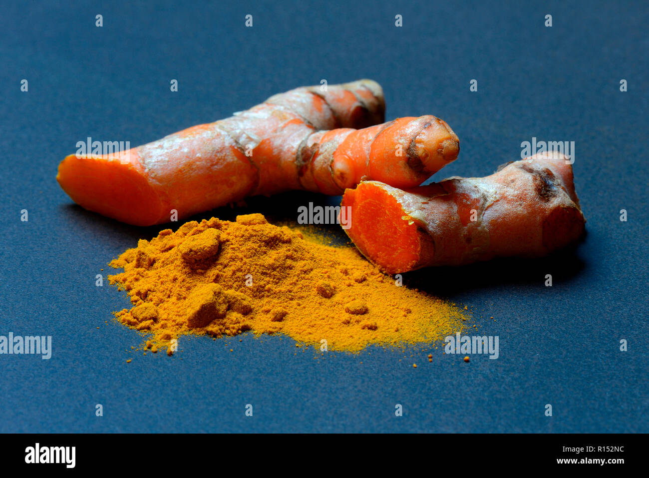 Indian saffron powder Stock Photo