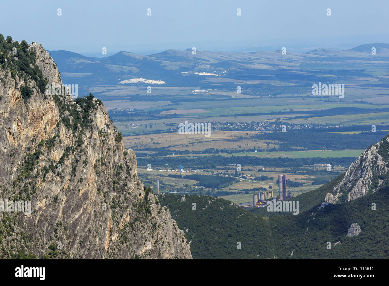 Amazing Landscape of Balkan Mountains with Vratsata pass, town of ...