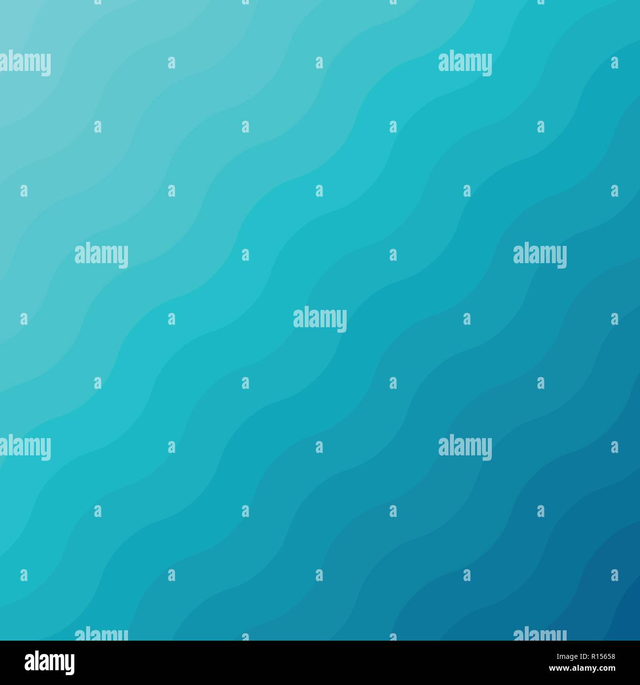 Abstract blue waves lines underwater background and texture. Wavy stripes pattern. Rough surface. Vector illustration Stock Vector
