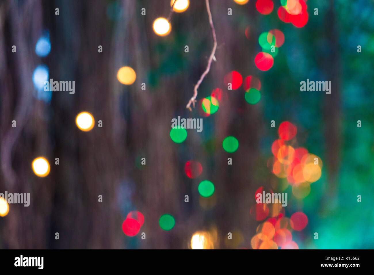 Bokeh lights arranged to celebrate Christmas and New year Stock Photo ...