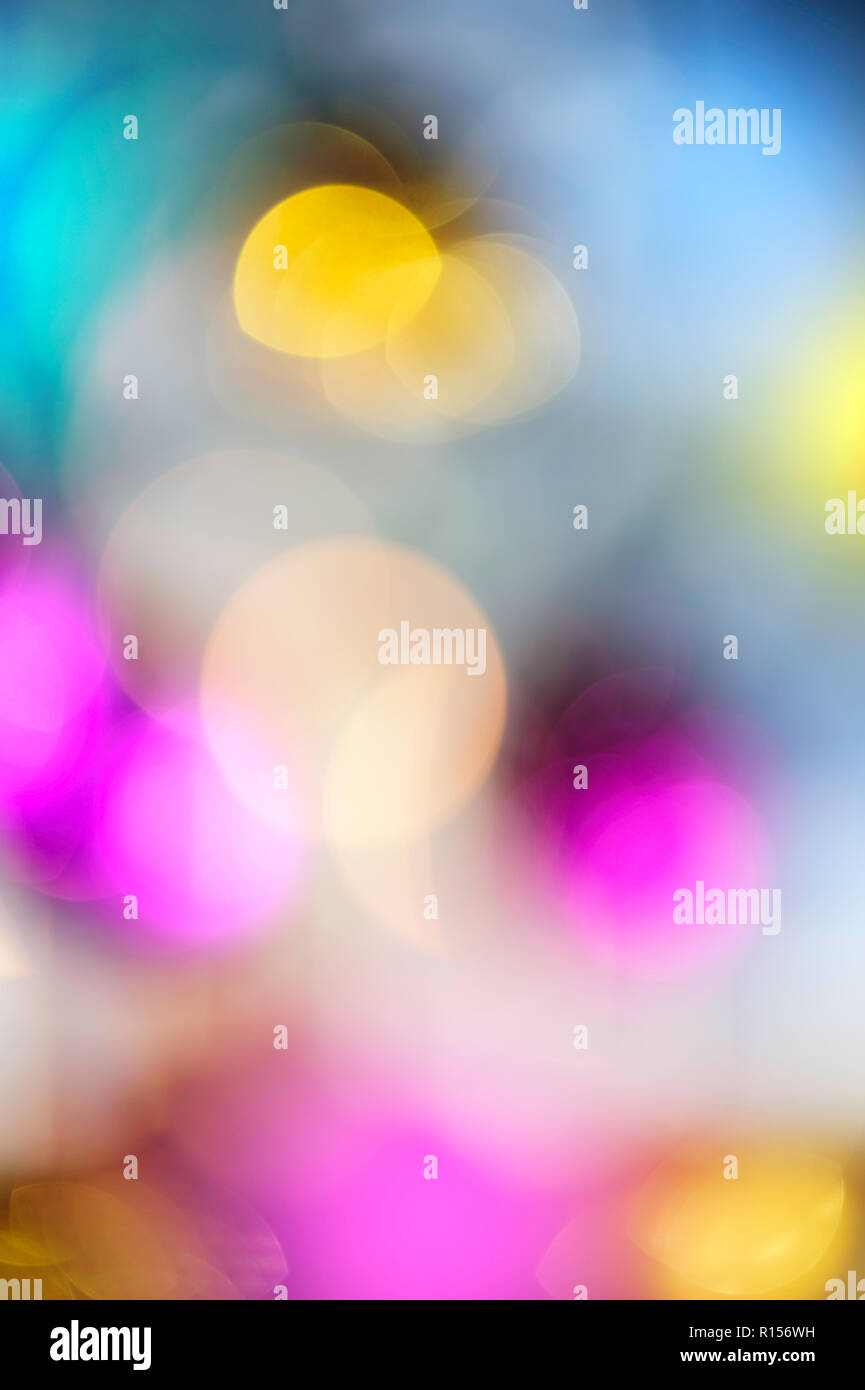 Defocused Christmas decorations Stock Photo