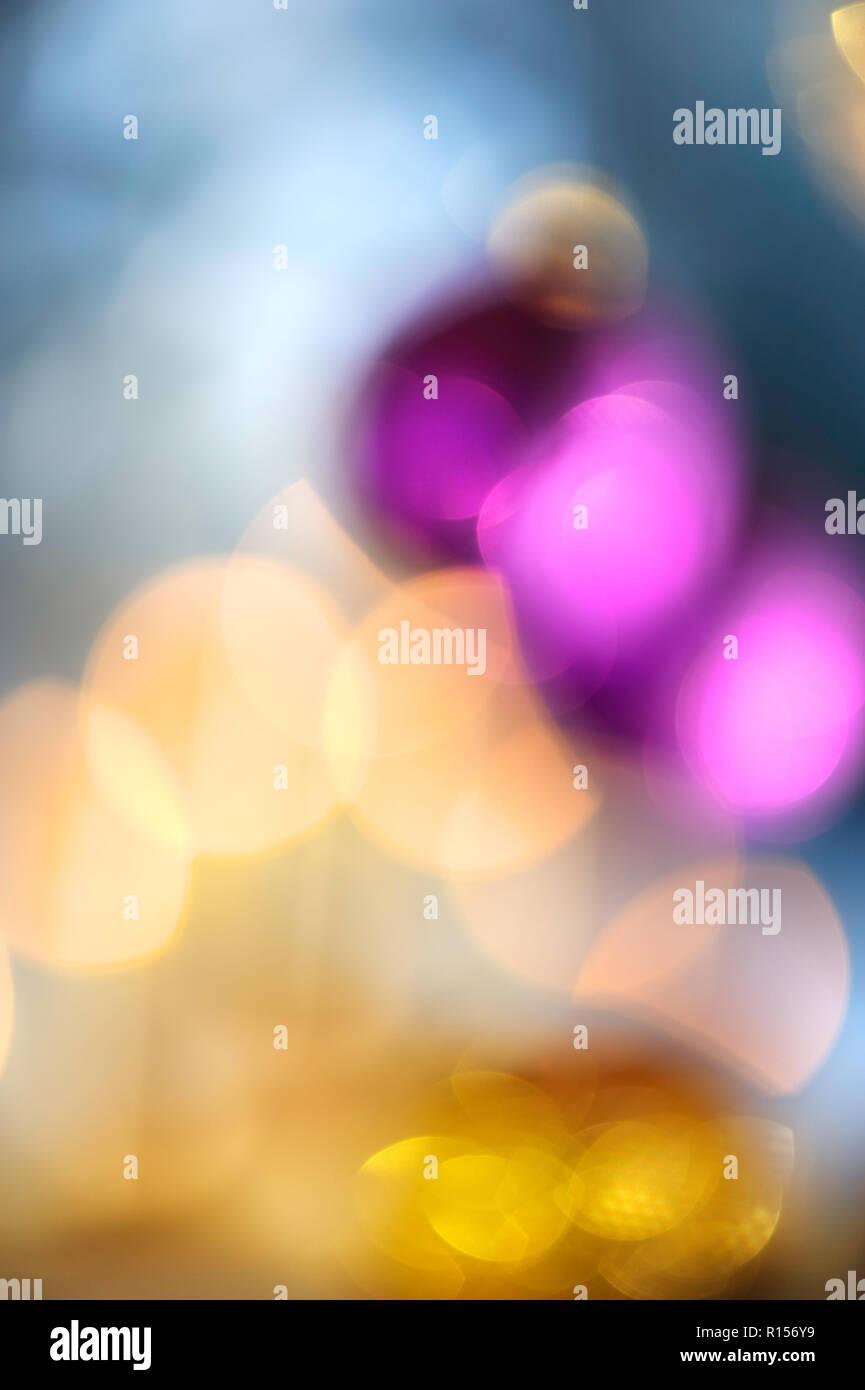 Christmas decorations defocused Stock Photo