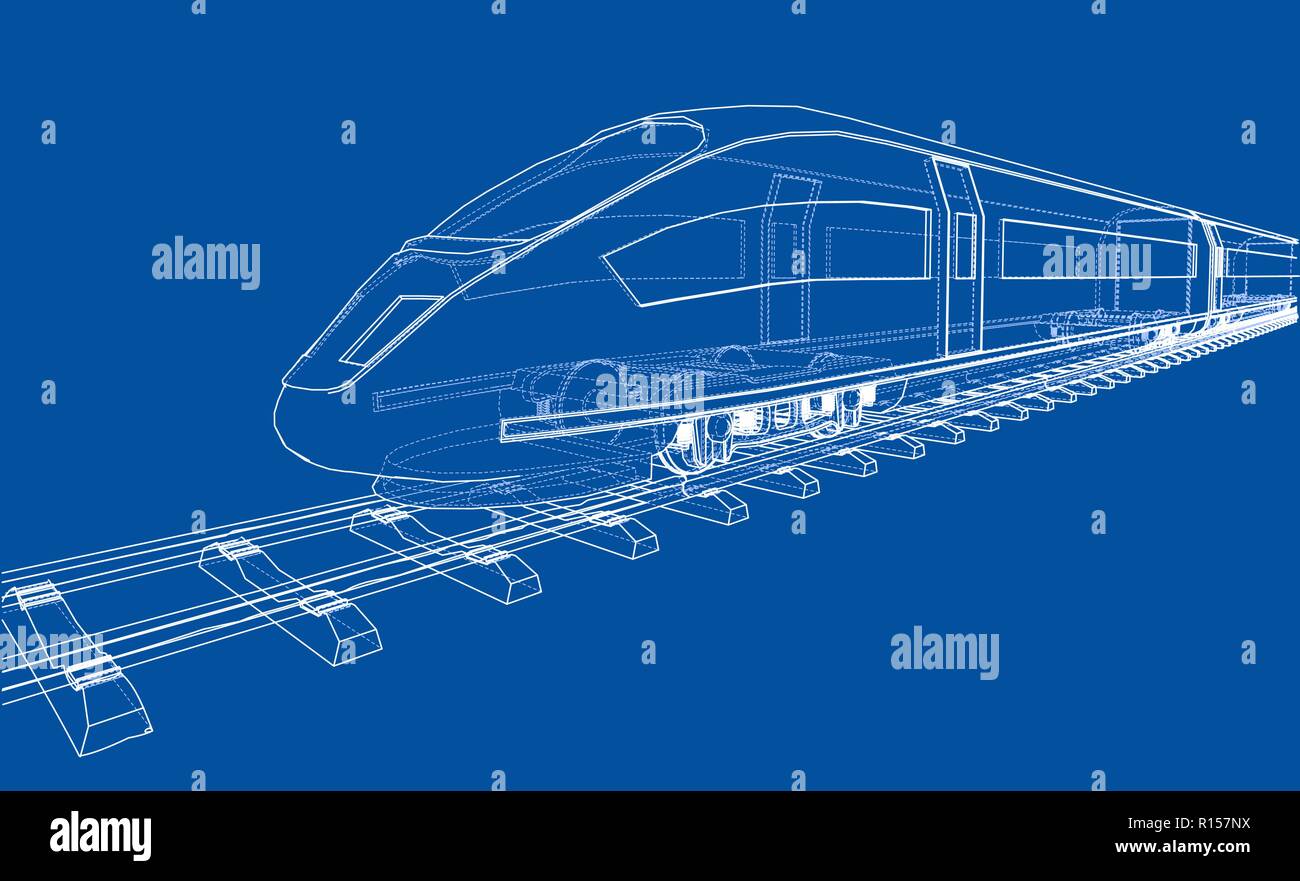 Modern speed train concept. Vector Stock Vector Image & Art - Alamy