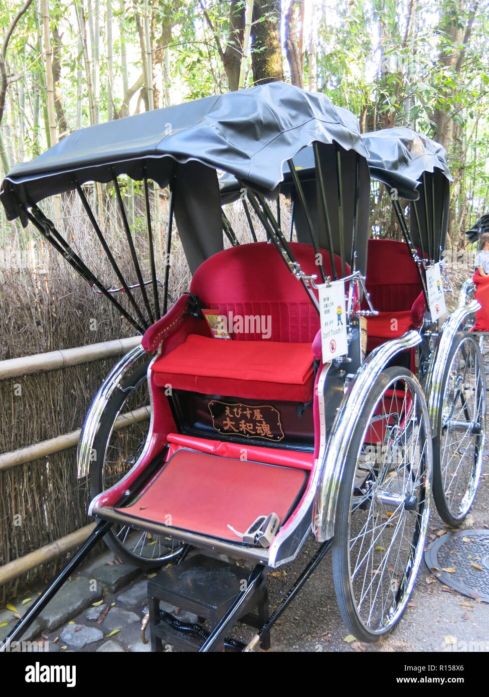 Photo of one of the rickshaws being used to carry tourists through the ...